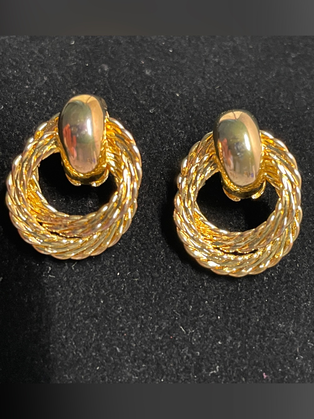 Gold-Tone Twisted Hoop Clip Earrings - Elegant Women’s Jewelry